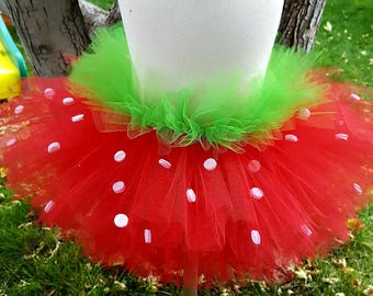 Strawberry tutu red green tutu shortcake tutu fruit tutu Birthday tutu toddler tutu infant tutu girls tutu kids tutu ballerina tutu