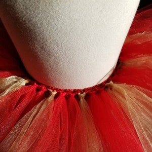 Red and gold tutu ballerina tutu princess tutu toddler tutu infant tutu girls tutu kids tutu christmas tutu xmas tutu holiday tutu afbeelding 5