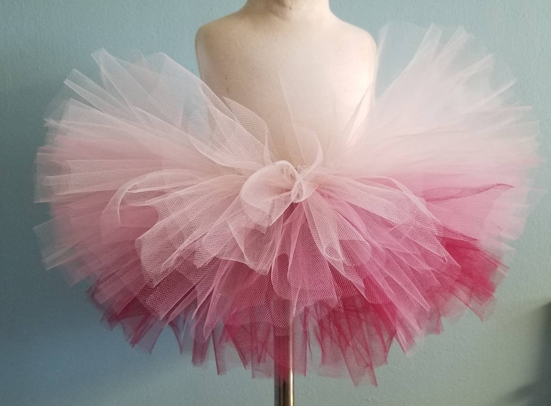 Burgundy Ombre tutu birthday tutu burgundy rose mauve blush pink tutu ballerina tutu toddler tutu infant tutu girls tutu kids tutu image 1