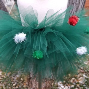 Christmas Tree Tutu Christmas Tutu Green Tutu Pom Pom Tutu Holiday Tutu ...