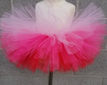 Red pink ombre tutu birthday tutu ballerina tutu fairy tutu dance tutu pony tutu girls tutu toddler tutu infant tutu kids tutu dress up