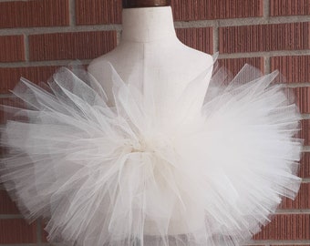 Ivory tutu birthday tutu ballerina tutu princess tutu flower girl tutu toddler tutu infant tutu lil girls tutu dance tutu kids tutu