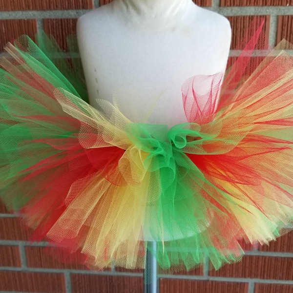 Red yellow green tutu reggae tutu rasta tutu jamaican tutu one love tutu  jester tutu toddler tutu infant tutu girls tutu kids tutu