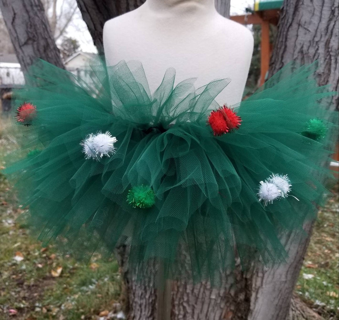 Christmas Tree Tutu Christmas Tutu Green Tutu Pom Pom Tutu Holiday Tutu ...