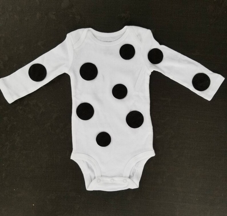 Dalmatian bodysuit polka dot bodysuit long sleeve bodysuit halloween infant bodysuit baby boy bodysuit baby girl bodysuit toddler bodysuit image 2