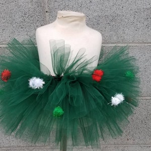 Christmas Tree Tutu Christmas Tutu Green Tutu Pom Pom Tutu Holiday Tutu ...