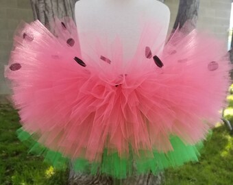 Watermelon tutu coral and green tutu Halloween tutu fruit tutu ballerina tutu princess tutu toddler tutu infant tutu kids tutu girls tutu