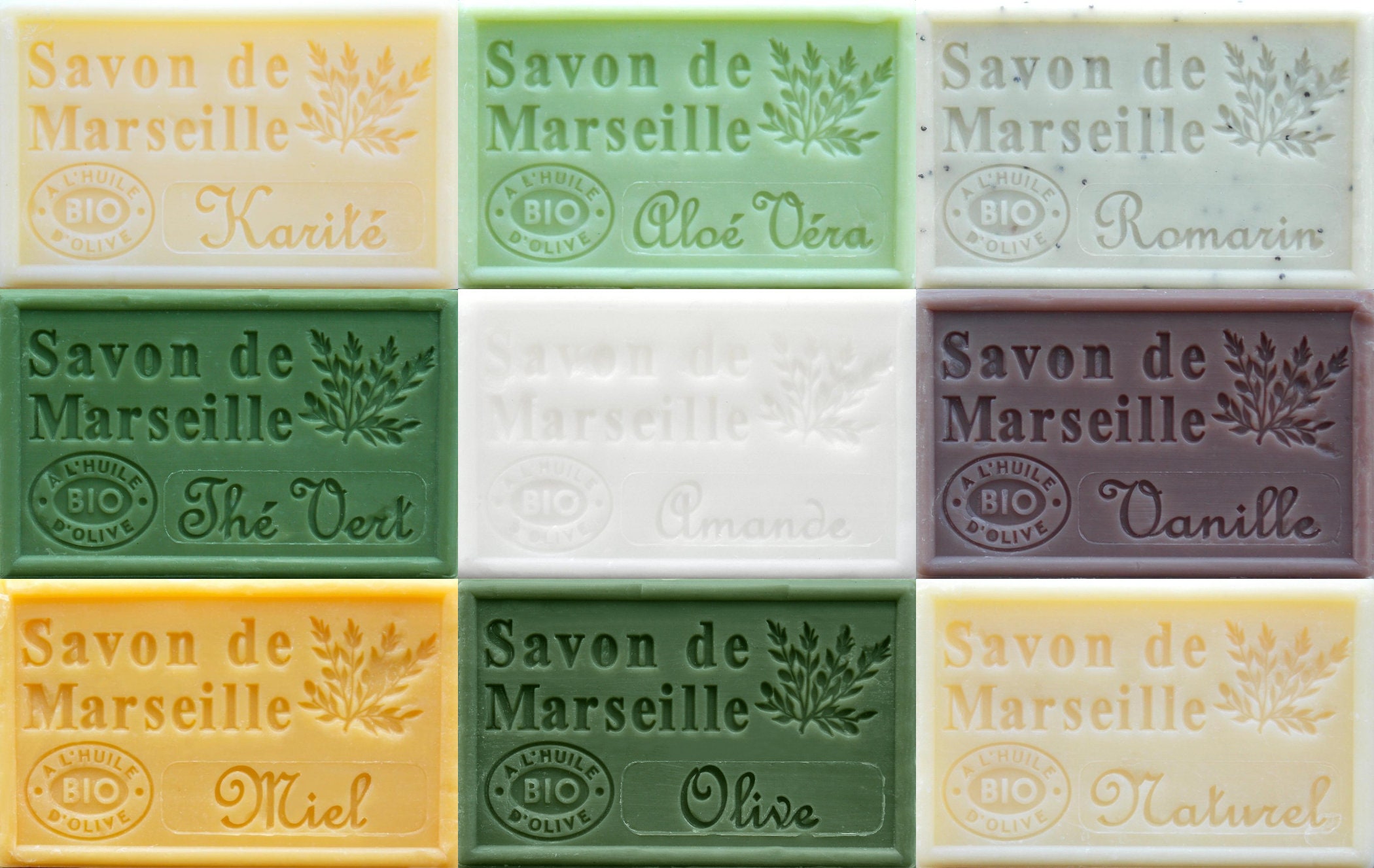 Lot De 93 Savons De Marseille Bio 125g - Parfumés, 100% Végétal, Fabriqué En France