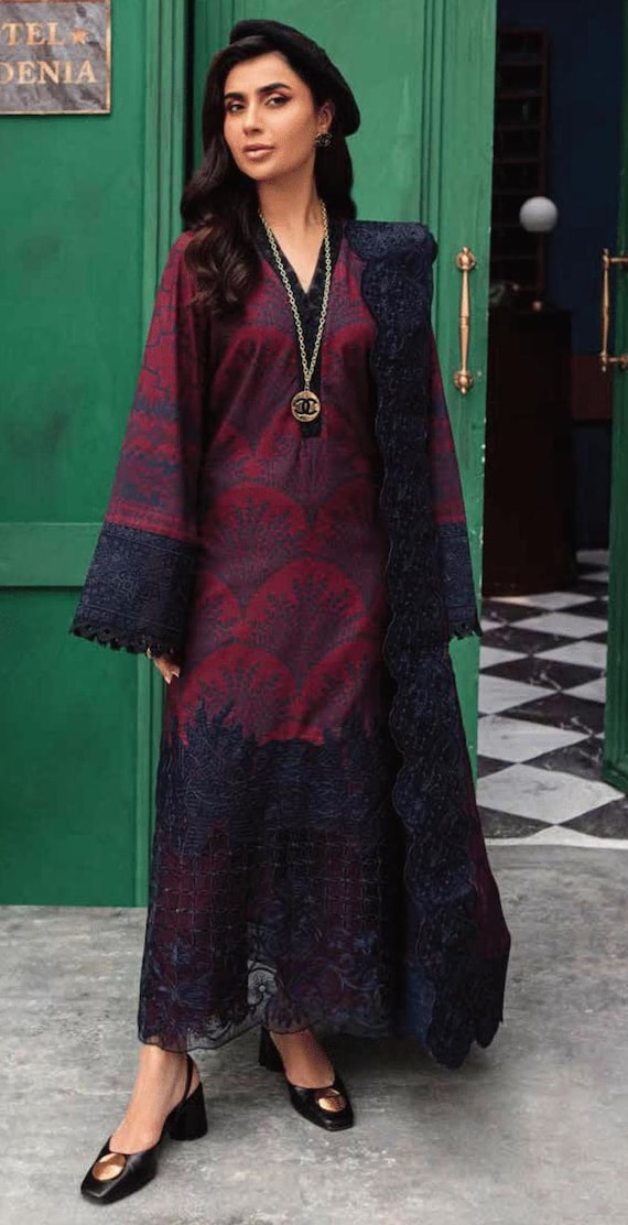 Eid Dress for Womens - Pakistani Embroidered Linen Ramadan Partywear  Festival Suits Eid Salwar Kameez Suits in Medium, Large & X-L - Etsy
