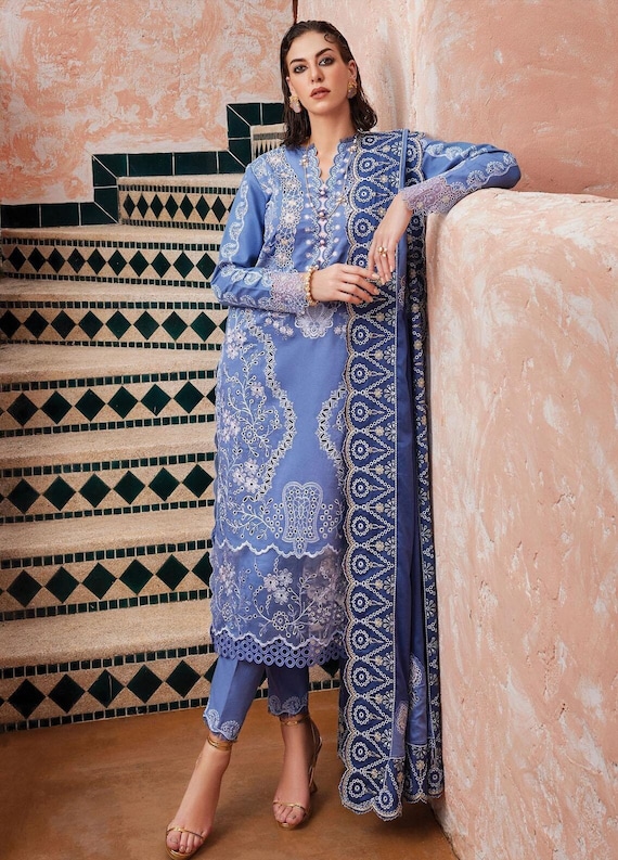 Eid Dress for Womens - Pakistani Embroidered Lawn Ramadan Partywear  Festival Suits Salwar Kameez Suit in Large Size by Mushq - Etsy