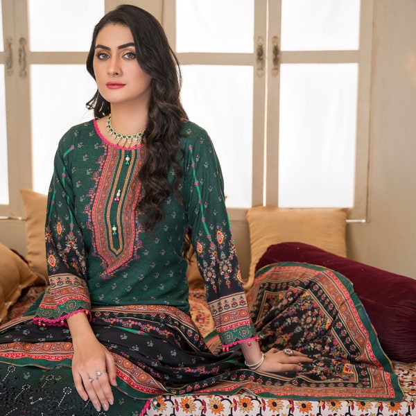 MTF Rosaliana Unstitch Digital Printed Chikankari Slub Linen | MTF Pakistani Brand | Women Pakistani Cloth | Party Wear | Unstitched Suit