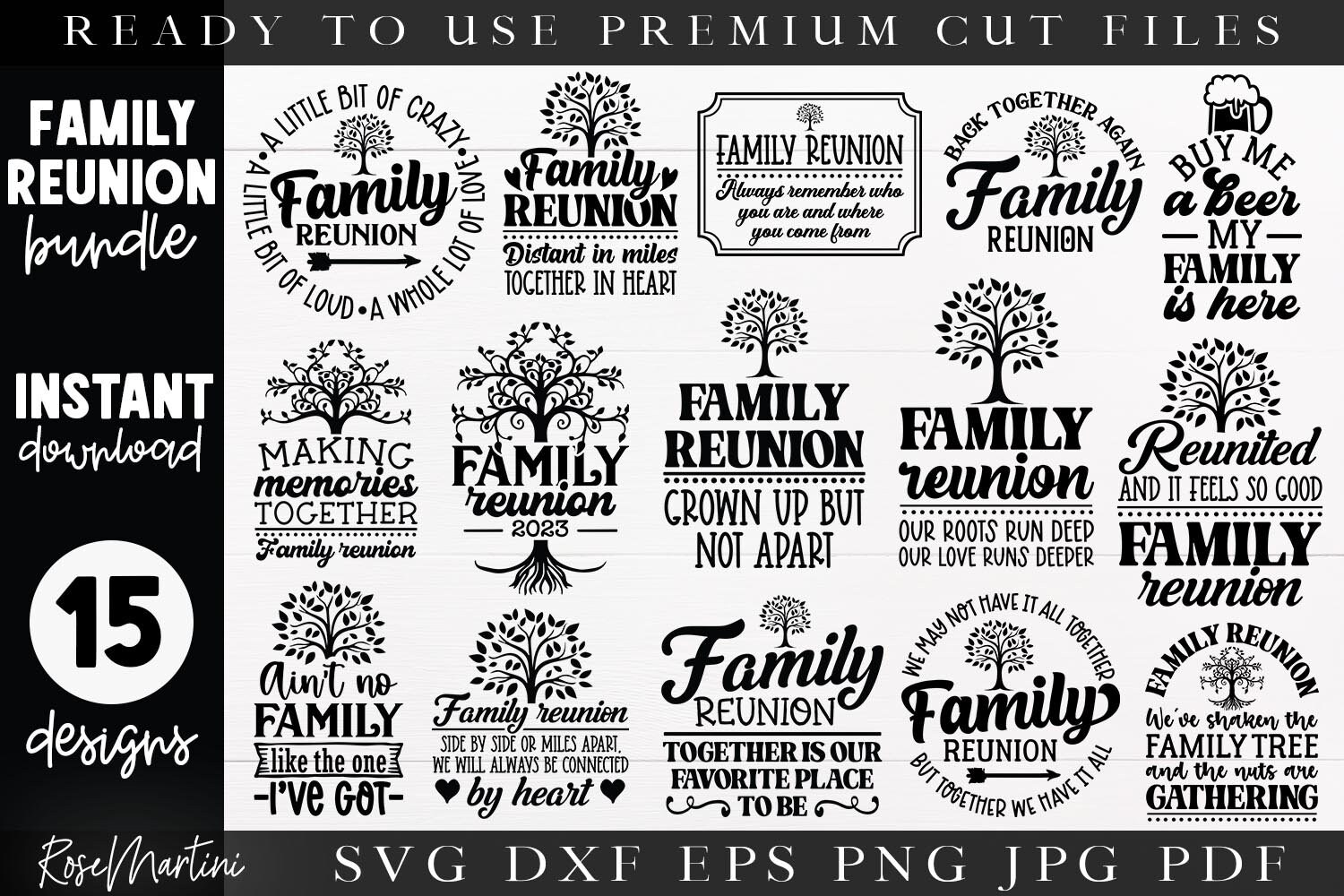 Family Reunion Bundle SVG 15 Designs | Family Gathering Bundle SVG Cut ...