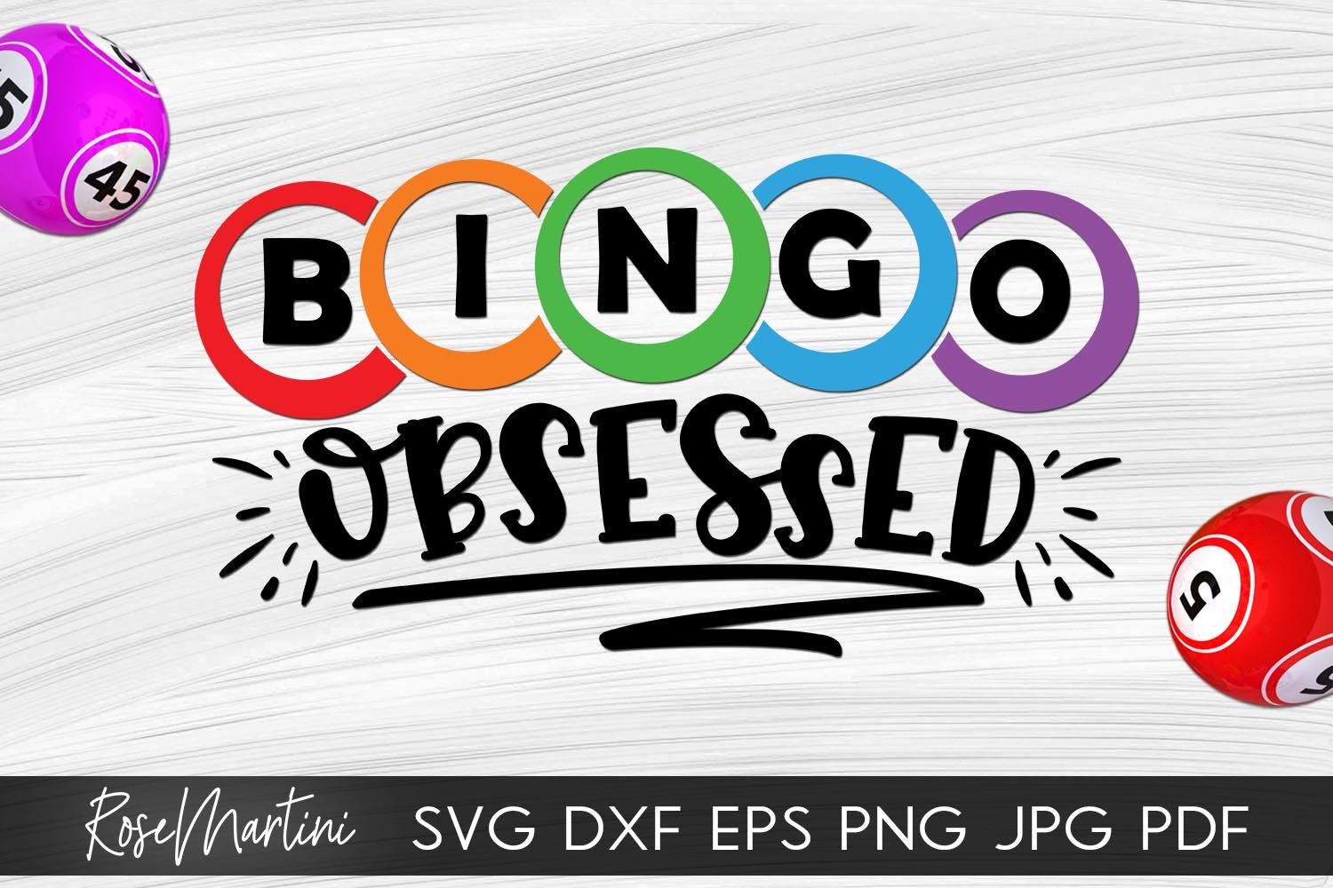 Bingo Obsessed SVG File for Cutting Machines Cricut Etsy
