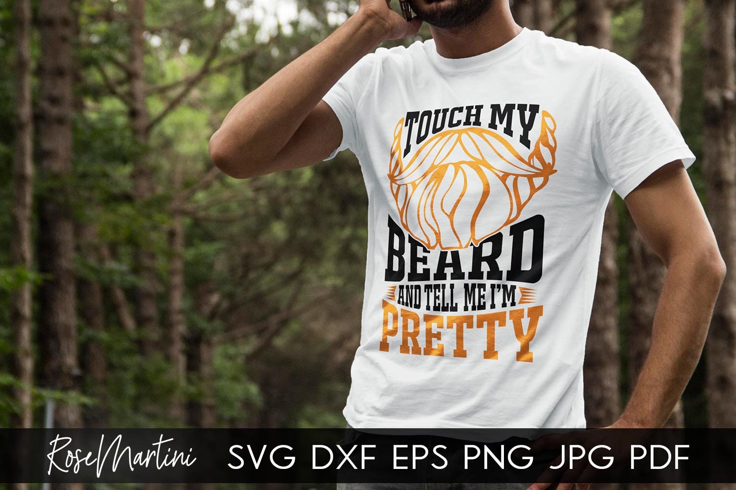 Toque mi barba y dime que soy bonito archivo SVG para máquinas de corte  Cricut Silhouette Toque mi barba svg Hombre barbudo svg Barba divertido svg - Main Image