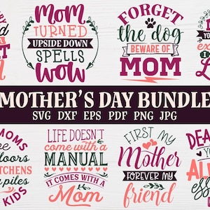 Pacote de Dia das Mães SVG 12 arquivos de designs para máquinas de corte - Cricut Silhouette Dia das Mães Presente SVG para mamãe arquivo de corte svg mamãe