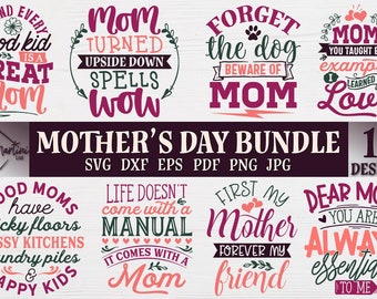 Mother's Day Bundle SVG 12 designs file for cutting machines - Cricut Silhouette Mothers day SVG Gift for Mom svg cut file Mommy