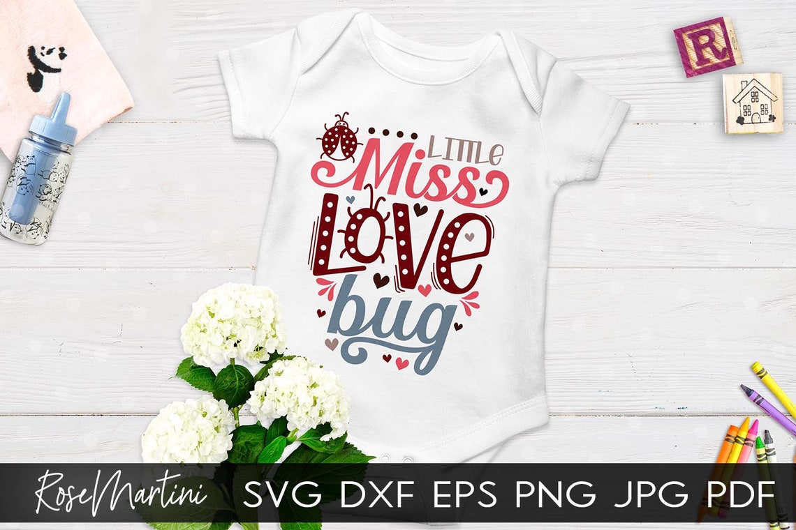 Little Miss Love Bug SVG File for Cutting Machines - Cricut Silhouette ...