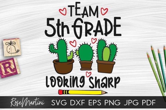 Download Free Team 5th Grade Looking Sharp Svg File For Cutting Machines Etsy SVG Cut Files
