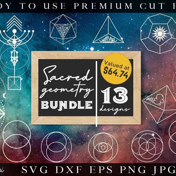 Sacred Geometry SVG Bundle | Sacred Geometry Cut Files Bundle | Magic Totem SVG | Spiritual Cut File | Universe svg | Flower Of Life SVG png