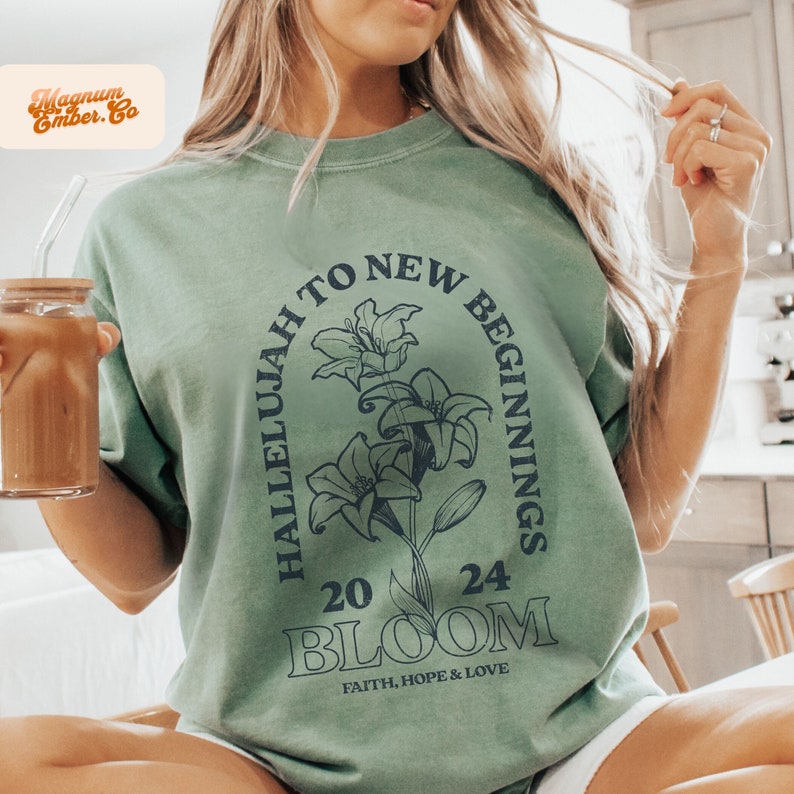 Christian New Year PNG: Vintage New Beginnings T-Shirt Design (Digital Download) image 3