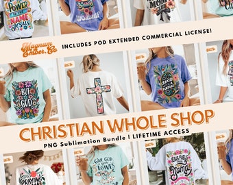 Whole Shop Bundle PNG SVG, Scripture PNG Files, Christian Sublimation Designs Downloads, Tshirt Designs Jesus Aesthetic Clothing,Bible Verse