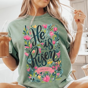 Christian Easter Graphics, Floral Resurrection PNG, Jesus Designs, Sublimation T-Shirt Art, Easter Clipart