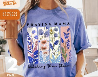 Bundle PNG Praying Mama : motifs pour sublimation de maman chrétienne (téléchargement numérique)