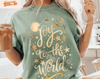 Joy to the World Christmas PNG, Vintage Christmas png, Festive Holiday png, Christmas T-shirt Sublimation, Jesus png, God Png
