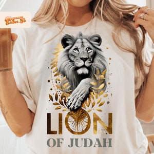 Lion of Judah Gold Christian PNG - Sublimation Design (Digital Download)