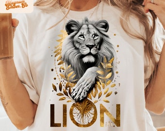 Lion of Judah Gold Christian PNG - Sublimation Design (Digital Download)