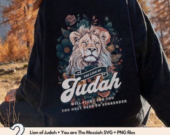 Lion of Judah Christian Design: Messiah PNG SVG (Digital Download)