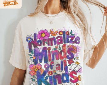 Retro Teacher PNG Design: Normalize Minds, Christian Sublimation (Digital Download)