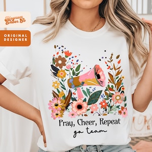Preppy Cheer Mom PNG, Cheerleader Sublimation Design, Girly Cheer Clipart, Digital Download for Team Spirit