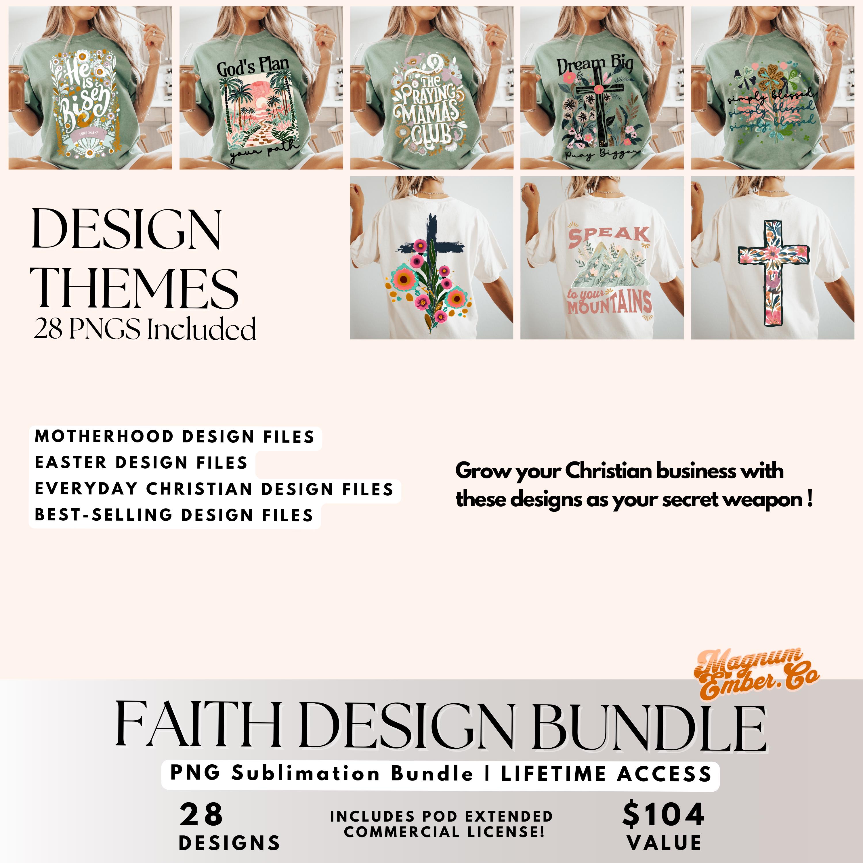 Christian T-shirt Designs: Faith PNG Bundle (digital Download) - Etsy