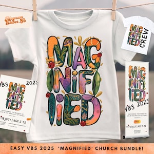 VBS 2025 &#39;Magnified&#39; Church Bundle: Sublimation PNGs (Digital Download)