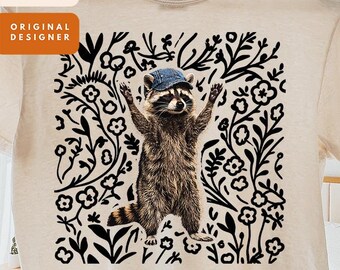 Trendy Christian Raccoon PNG Bundle: Even in the Chaos, Wildflower Vintage Jesus Designs, Worship shirt png