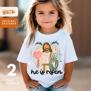 Jesus Lives Easter PNG Duo: Christian Kids Tee Design (Digital Download)