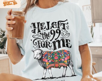 He Left the 99 For Me PNG DUO: Christian Scripture Sublimation Design (Digital Download)