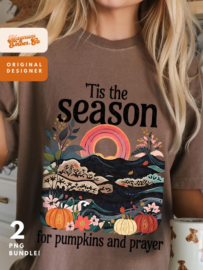PNG cristiano per l'autunno, PNG con sublimazione delle Scritture, PNG religioso di tendenza con zucca (download digitale) immagine 3