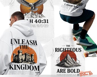 Christian Men's Tshirt Design Bundle: Bible Verse 2026 New Year, Bold Faith Pngs (Digital Download)