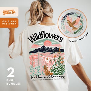 Wildflowers Christian Scripture PNG Sublimation Designs Bundle (Digital Download)