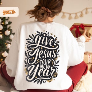 3 Retro Christian New Years PNG Trio, Vintage Christmas png, Bible Verse png, Christmas T-shirt Sublimation, Jesus png, God Png