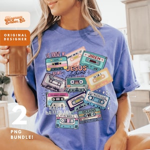 Summer PNG Bundle, Jesus Anthems Retro Christian Collage + Fruit of The Spirit, Sublimation Designs, Popular Christian PNG Files for Tshirt