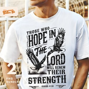 Father&#39;s Day PNG Duo, Man of Faith PNG &#39;Hope In The Lord&#39; Christian Mental Health Men&#39;s DUO PNGs, Mental Health Month png, Man of God