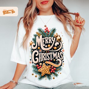 Retro Christian Merry Christmas PNG Duo, Jesus of Nazareth png, Vintage Christmas png, Bible Verse png, Christmas T-shirt Sublimation,