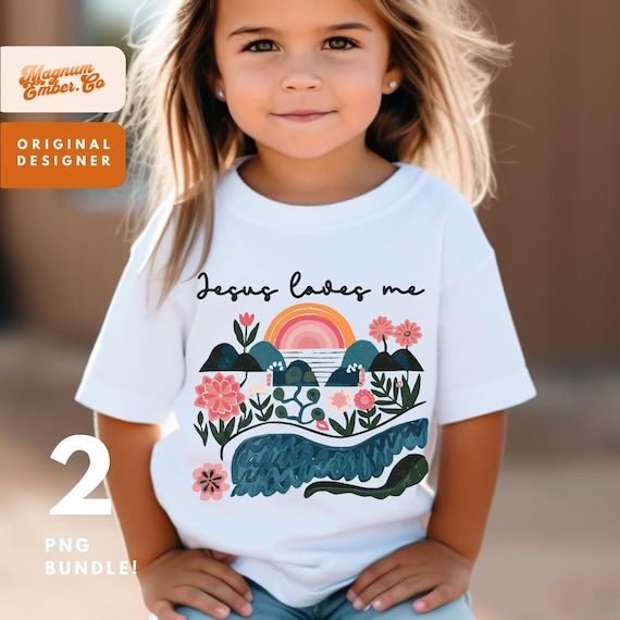 Jesus Has Risen PNG Duo: Christian Easter Kids Tee Design (Digital Download)