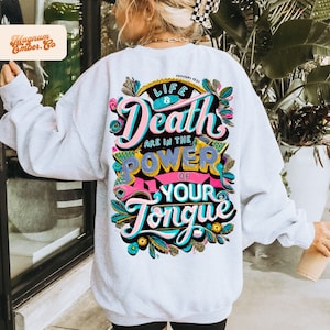 Life and Death Proverbs Christian PNG DUO, Powerful Sublimation Design, Christian PNG Files for Sublimation, Vintage Jesus Shirt Design