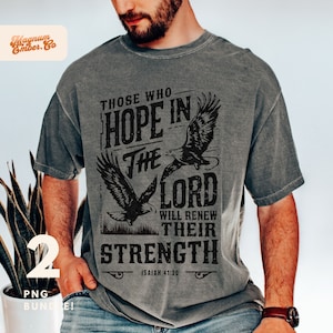 Father&#39;s Day PNG Duo, Man of Faith PNG &#39;Hope In The Lord&#39; Christian Mental Health Men&#39;s DUO PNGs, Mental Health Month png, Man of God