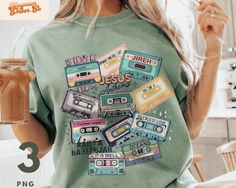 Jesus Anthems Retro Trio: Christian PNG Sublimation Designs (Digital Download)