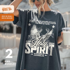 Holy Spirit Christian PNGS DUO, Powerful Sublimation Design, Unisex Western Christian PNG Files for Sublimation, Vintage Jesus Shirt Design